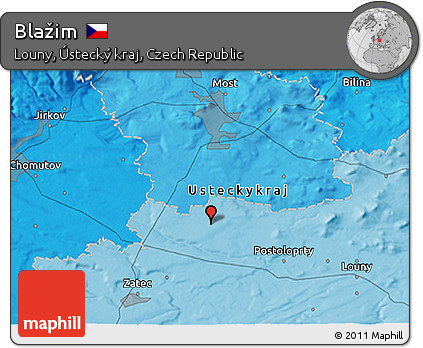 Political 3D Map of Blažim