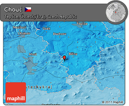 Political 3D Map of Chouč