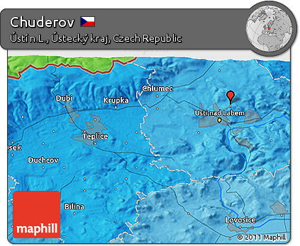 Political 3D Map of Chuderov