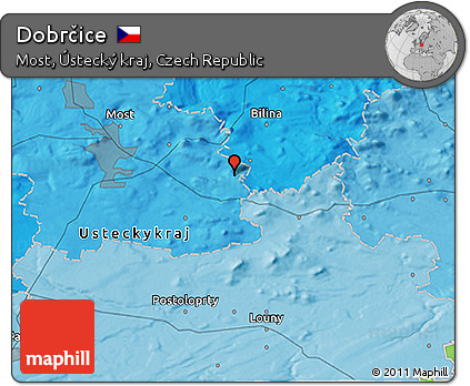 Political 3D Map of Dobrčice