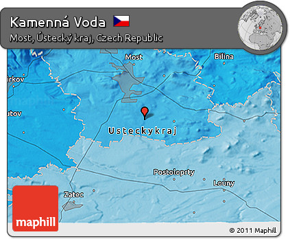 Political 3D Map of Kamenná Voda