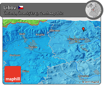 Political 3D Map of Libov
