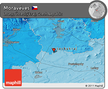Political 3D Map of Moravěves