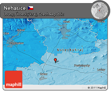 Political 3D Map of Nehasice