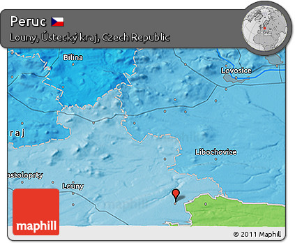 Political 3D Map of Peruc