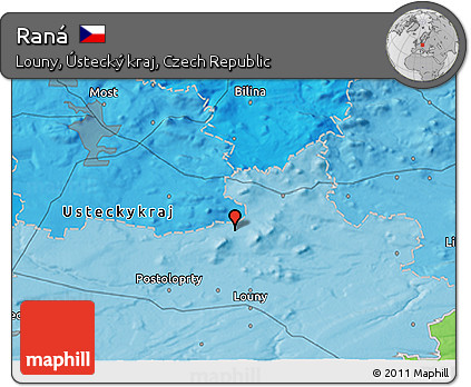 Political 3D Map of Raná