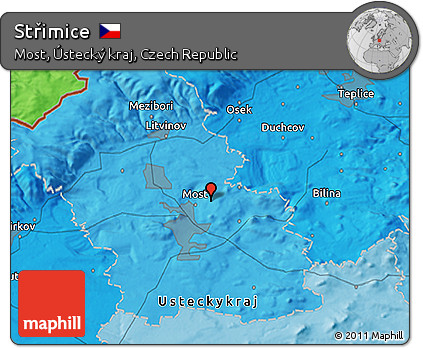 Political 3D Map of Střimice