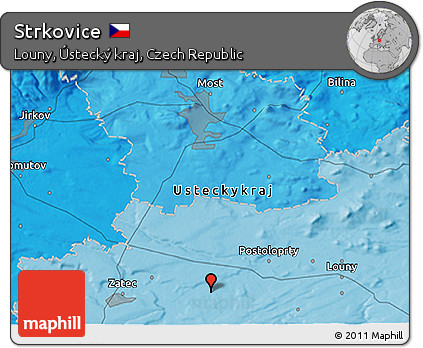 Political 3D Map of Strkovice