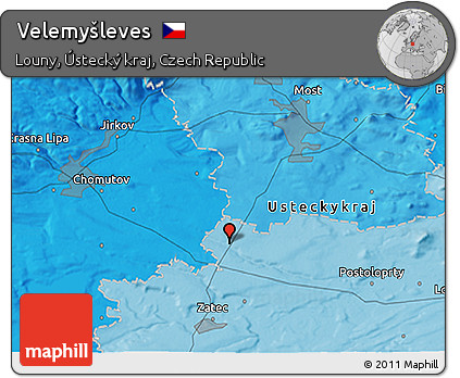 Political 3D Map of Velemyšleves