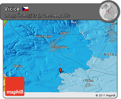 Political 3D Map of Vičice