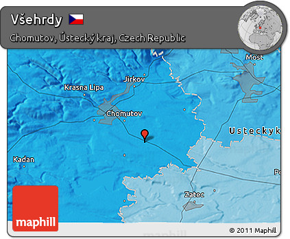 Political 3D Map of Všehrdy