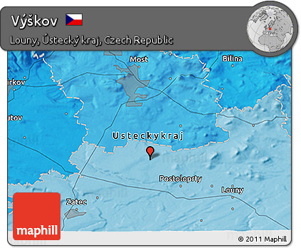 Political 3D Map of Výškov