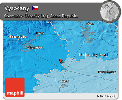Political 3D Map of Vysočany