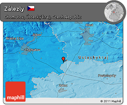 Political 3D Map of Zálezly