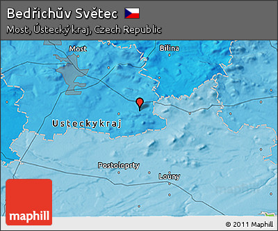 Political 3D Map of Bedřichŭv Světec