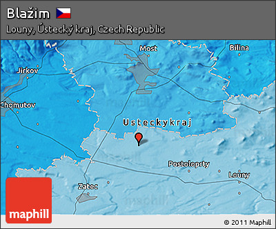 Political 3D Map of Blažim