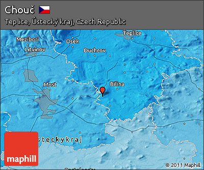 Political 3D Map of Chouč