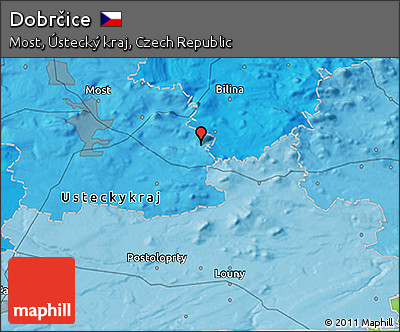 Political 3D Map of Dobrčice