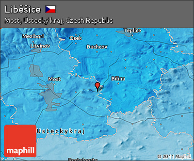 Political 3D Map of Liběšice