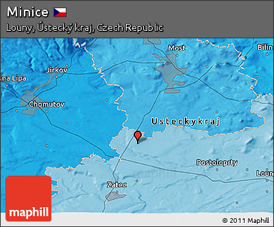 Political 3D Map of Minice