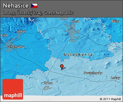 Political 3D Map of Nehasice