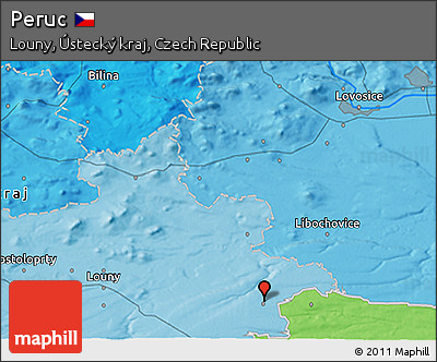 Political 3D Map of Peruc