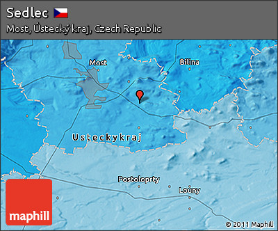 Political 3D Map of Sedlec
