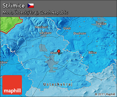 Political 3D Map of Střimice