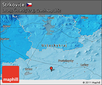Political 3D Map of Strkovice