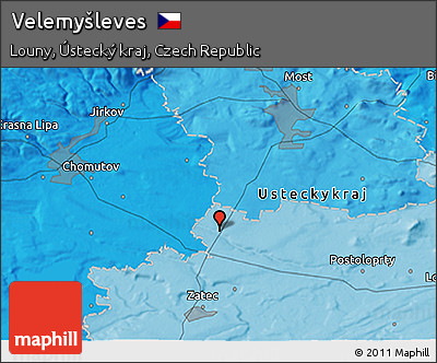 Political 3D Map of Velemyšleves