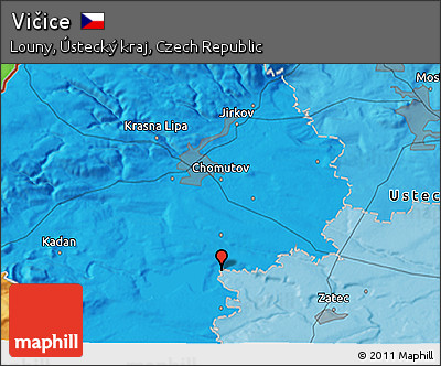 Political 3D Map of Vičice