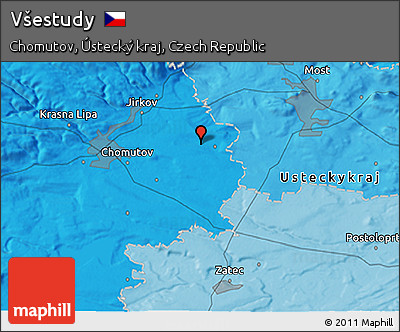 Political 3D Map of Všestudy