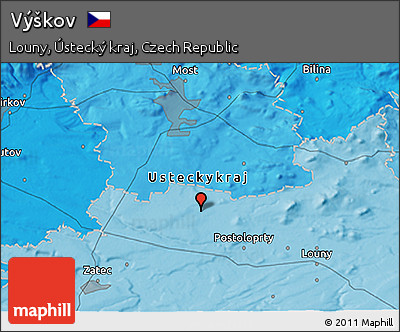 Political 3D Map of Výškov