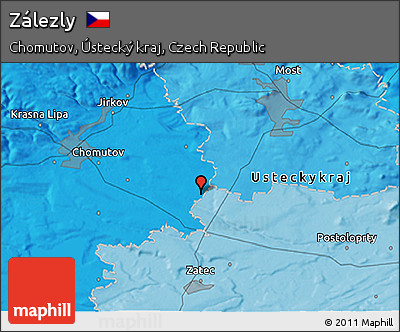 Political 3D Map of Zálezly