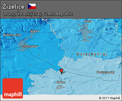 Political 3D Map of Žiželice