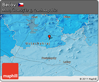 Political 3D Map of Bečov