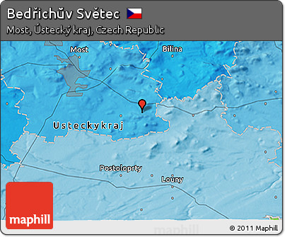 Political 3D Map of Bedřichŭv Světec