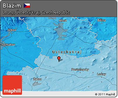 Political 3D Map of Blažim