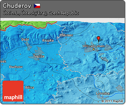 Political 3D Map of Chuderov