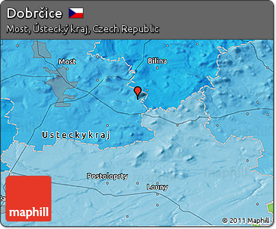 Political 3D Map of Dobrčice