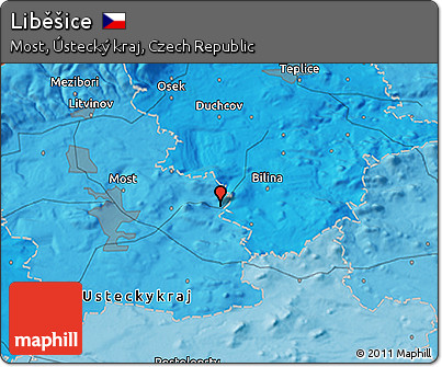 Political 3D Map of Liběšice