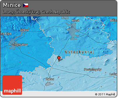 Political 3D Map of Minice