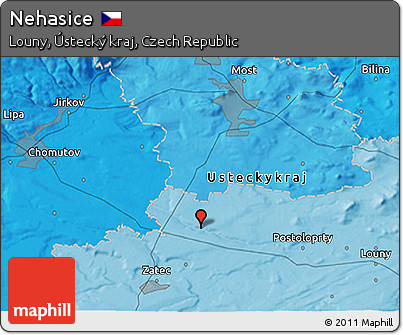 Political 3D Map of Nehasice