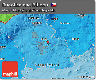 Political 3D Map of Rudolice Nad Bílinou