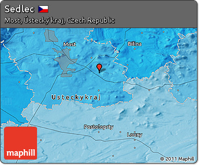 Political 3D Map of Sedlec