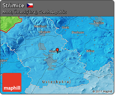 Political 3D Map of Střimice