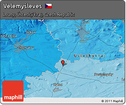 Political 3D Map of Velemyšleves