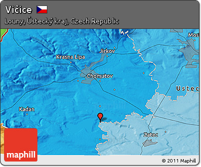 Political 3D Map of Vičice