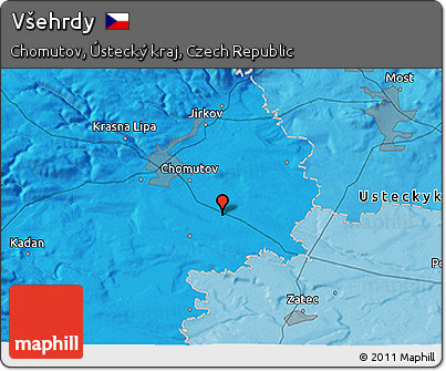 Political 3D Map of Všehrdy
