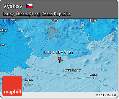 Political 3D Map of Výškov